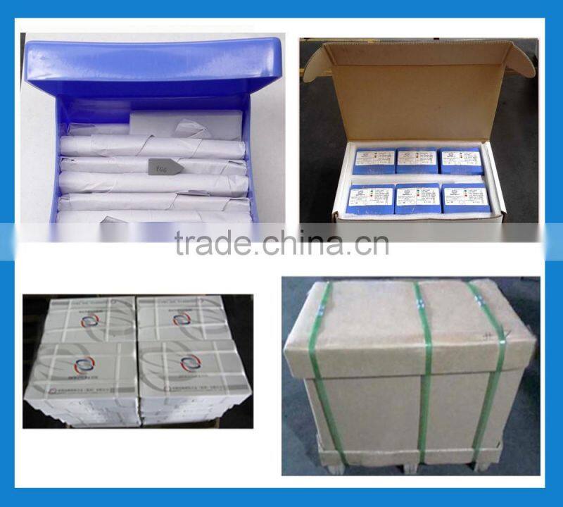 YG6 carbide tips fro cutting plastic resin buttons