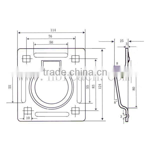 6000 Lbs Recessed D Ring Floor Mount