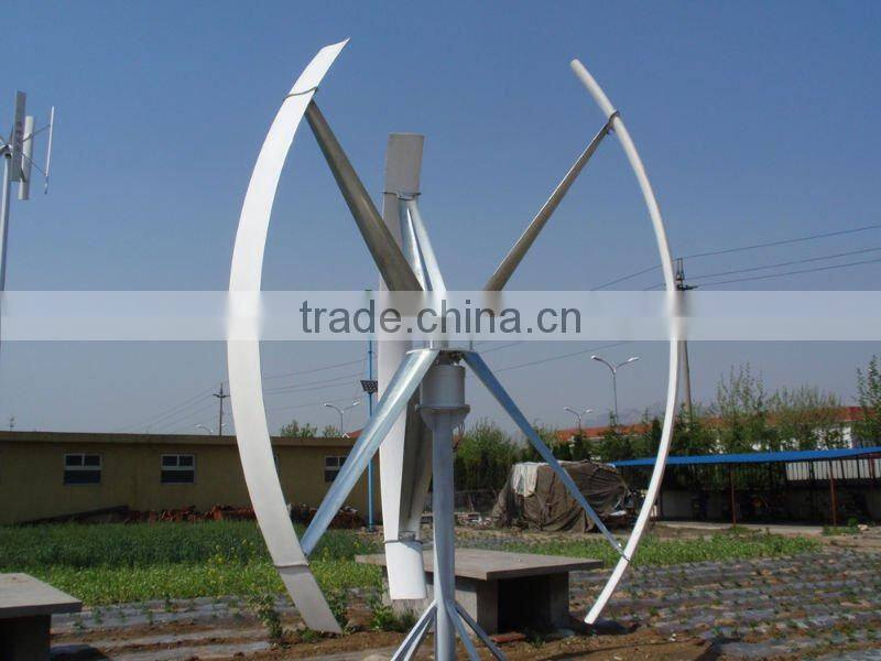 vertical axis wind generator for roof mounted