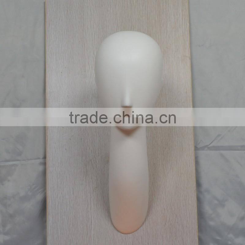 Matt White Wall mounted female mannequin head for hat and wig Shore Display