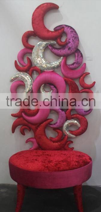 BISINI New Arrival Art Sofa Chair, Creative Designed High Back Chair, Solid Wood with Fabric Leisure Chair (BF01-X1200)