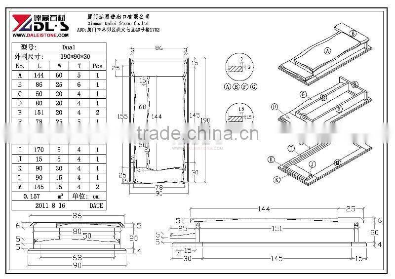 Poland style granite monuments