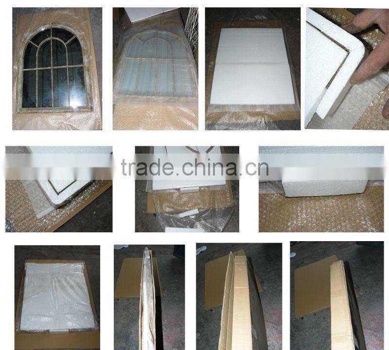 antique white outdoor metal framed mirror