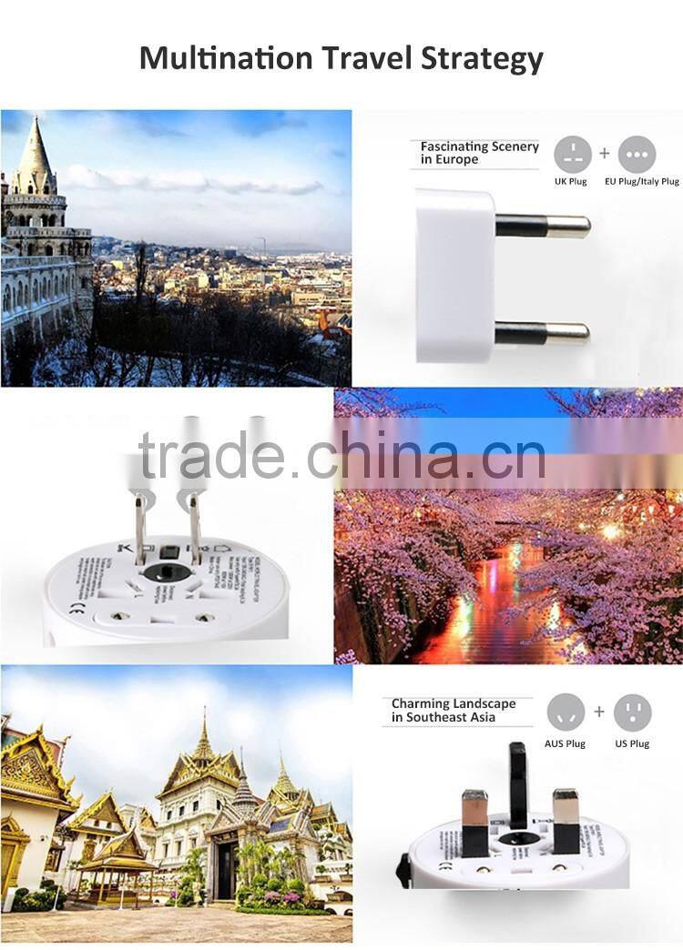 SYW-11 wedding door gift new idea multifunctional all in one USB travel adapter adaptor plugs