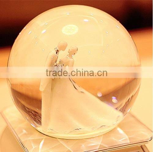 2016 souvenir gift use love wedding music couple snow globe