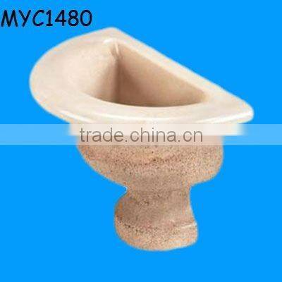 Half flower pot natural clay flower pot