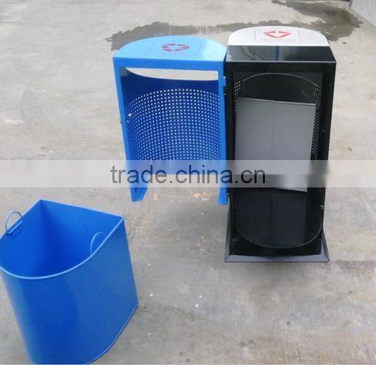 Arlau Metal Steel recycling bin 2 compartments