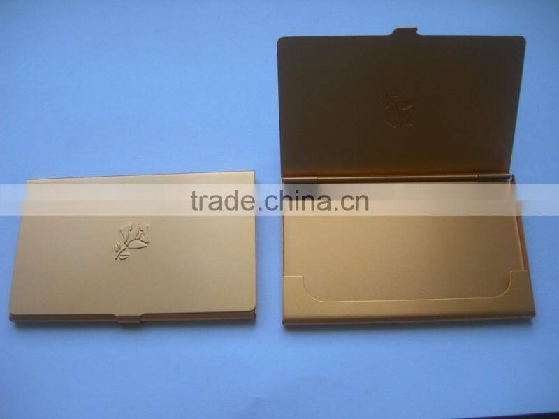 Metal business name card holder