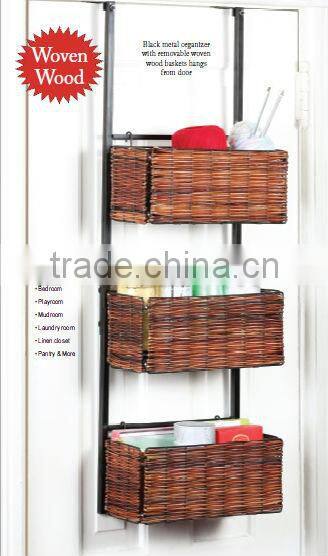 3 Tiers Over the Door plastic basket storage set hanging storage basket