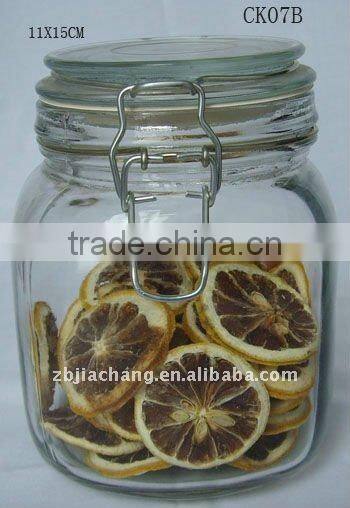 clip lid glass storage jar