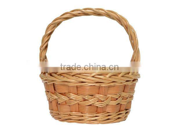white wicker basket with handle Wicker basket of eggs
