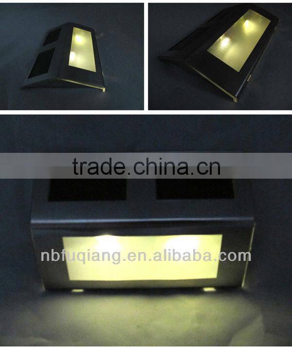 FQ-529 modern wall mounted stainless steel garden solar stair step lights with CE and ROHS certificates