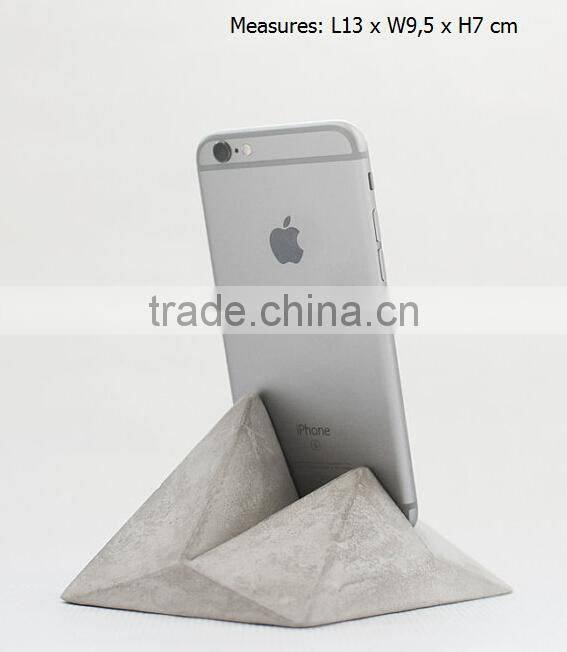 Office set modern concrete ipad stand cement phone holder for table deco
