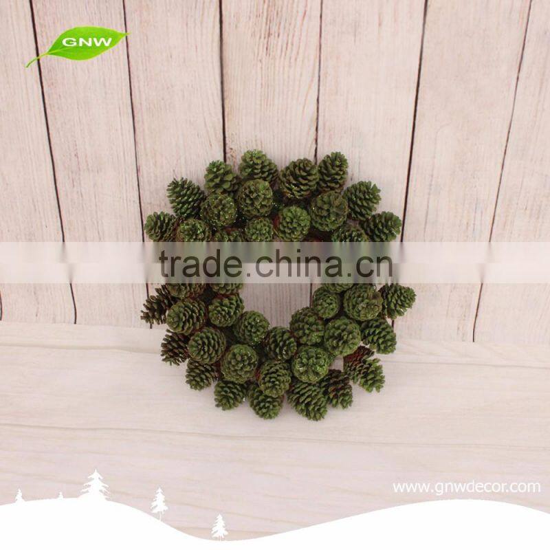 GNW CHWR-1605053 Latest design Pretty green pine cones Christmas wreath