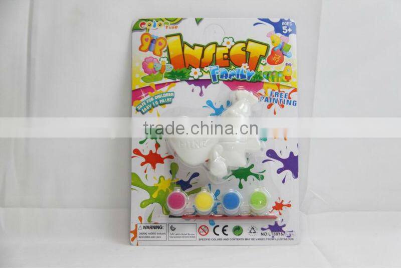 factory Coloring Plastic Honeybee with Acrylic Paint Brush