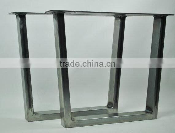 Black powder coated trapezoid metal industrial table feet,furniture metal leg