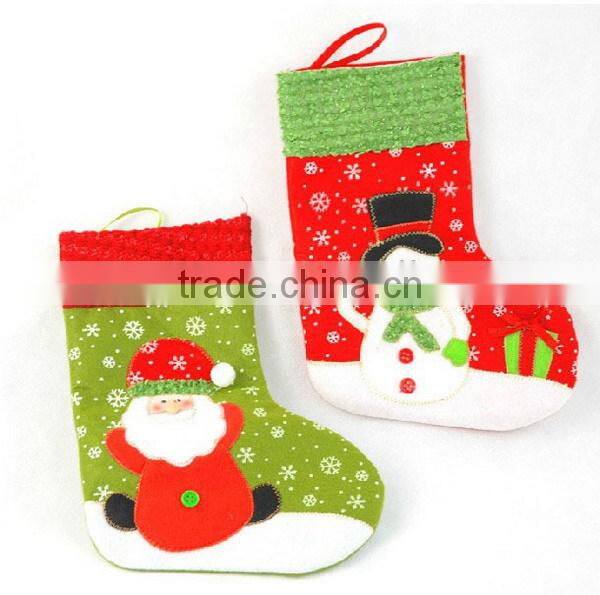 Hot best selling new products alibaba china fabric bulk handmade diy custom felt green wholesale personalized christmas stocking