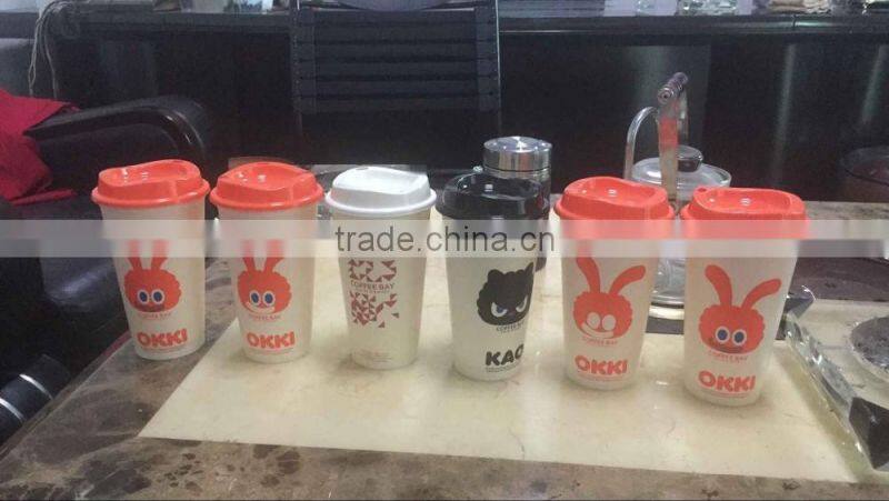 reusable customized plastic travel coffee cup