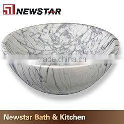 Newstar white marble bathroom sink