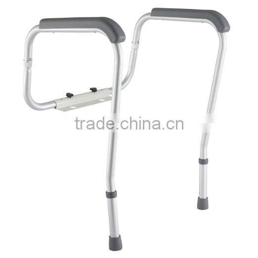 Adjustable Metal White Stand Alone Toilet Safety Rails