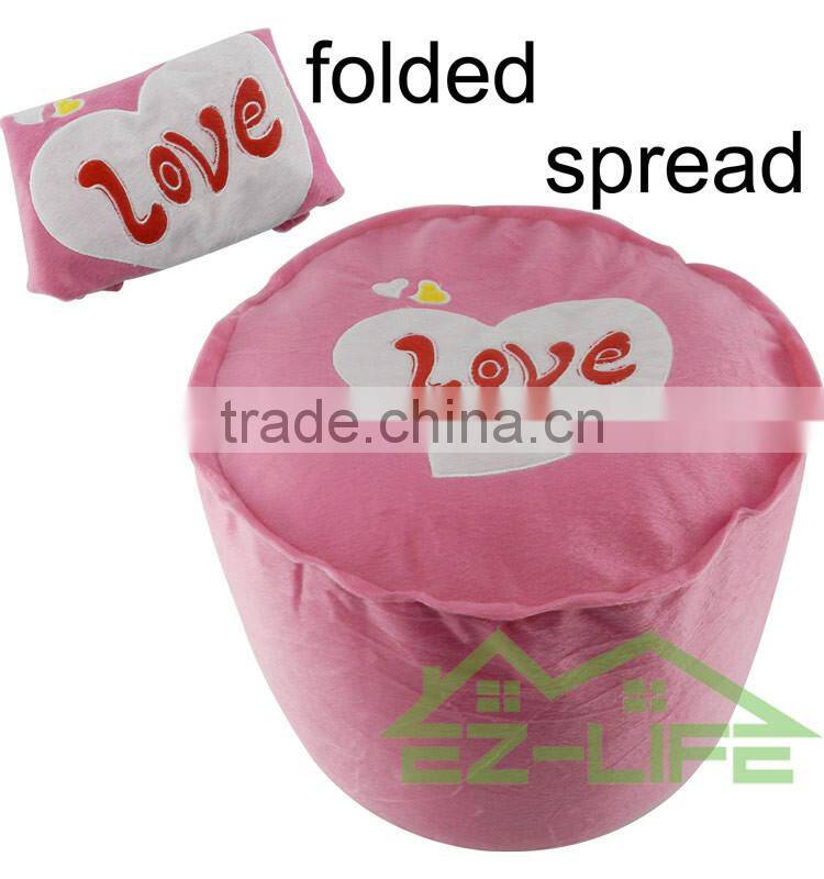 2017 folding portable shoe changing inflatable sofa ottoman