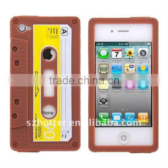 Classic Cassette Tape Silicone Cover Skin Case for Iphone