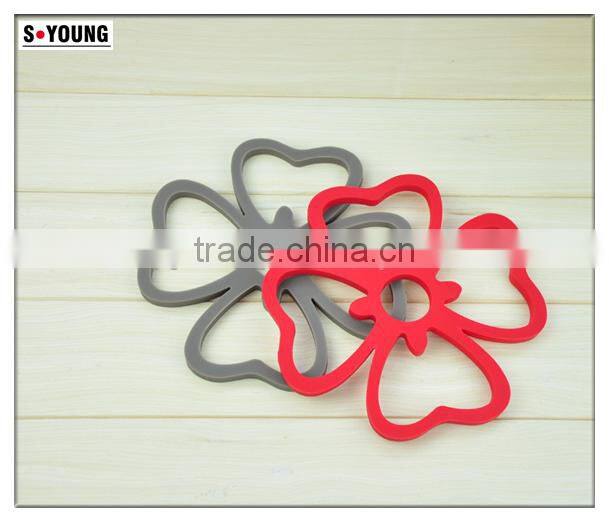 16009 heart shape silicone high temperature heat insulation mat kitchenwares silicone mat flexible silicone heating mat