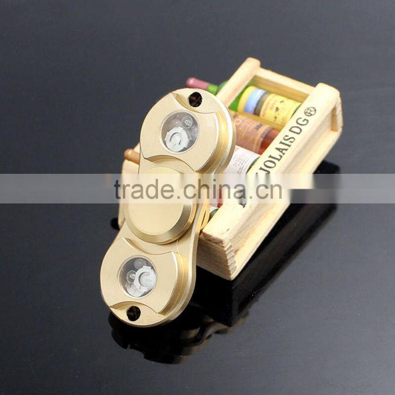 2017 new hot Anti Stress Hand Tri-Spinner LED Noctilucent Fidget Finger Toy EDC For Kid/Adult