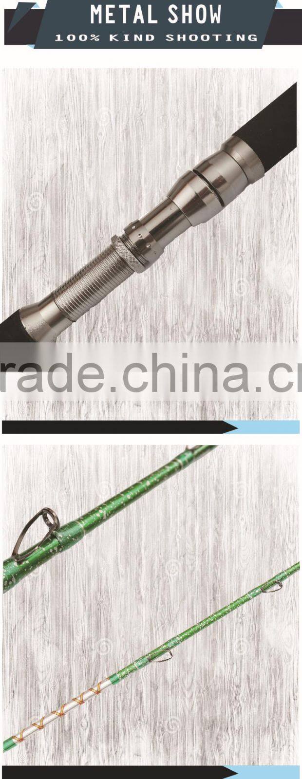552 Fiberglass Trolling Boat Fishing Rod with Green Color