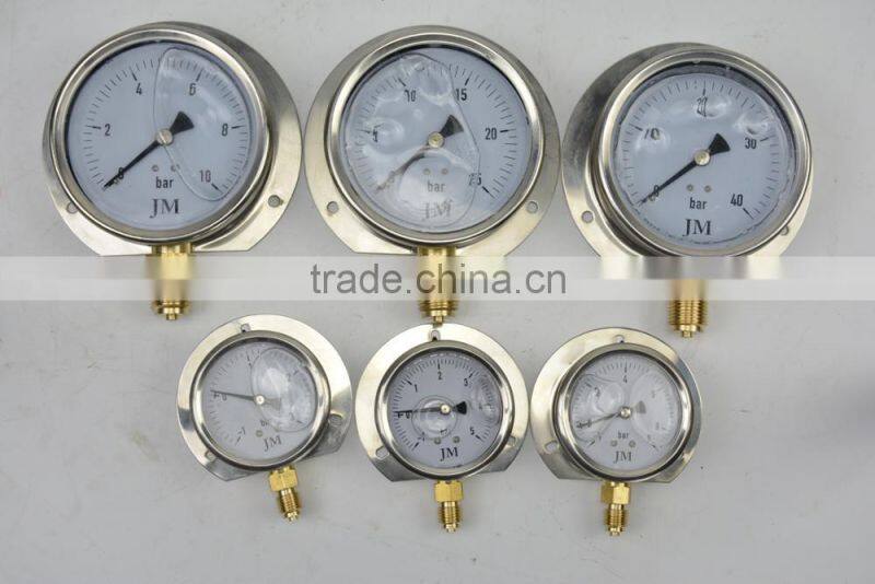 Stainless Steel Bottom Connection Oil Pressure Gauge