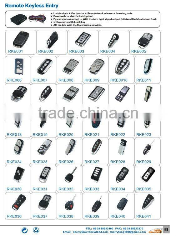 car remote central door locking system 12V universal car central door locking system