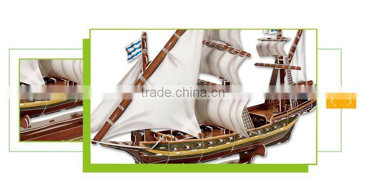 Intelligence toy super 3d puzzle ship diy craft kit for adult