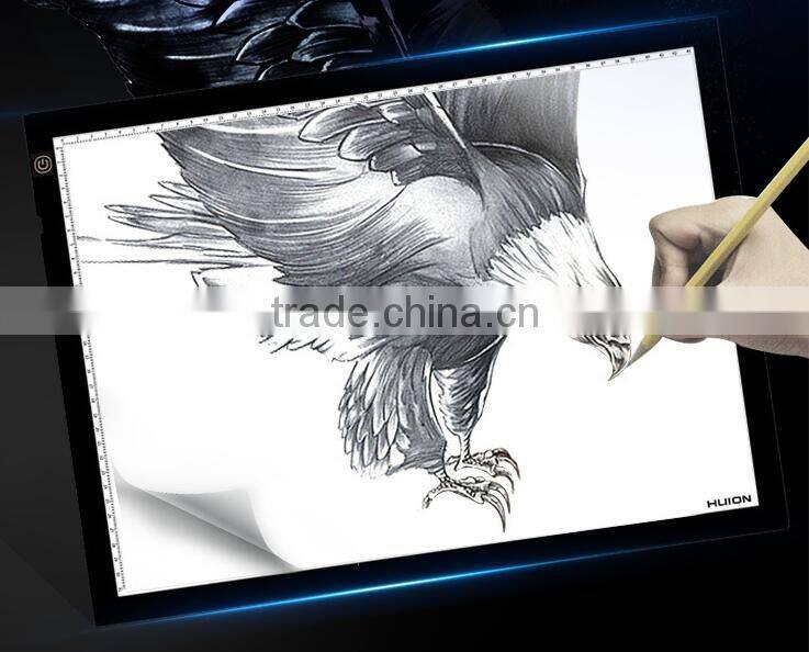 Factory price! HUION a4 light pad led usb power charge tracing board for Artists,Drawing,Animation