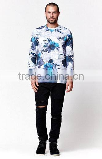 Long Sleeve Throughout Wars Floral Ships Classic Crew Neck Sweatshirt without Hood