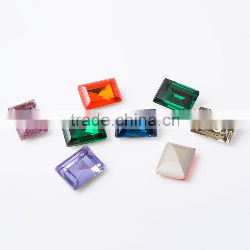 China garment accessory Imitation SW Light Sapphire rectangle rhinestone for wedding dress