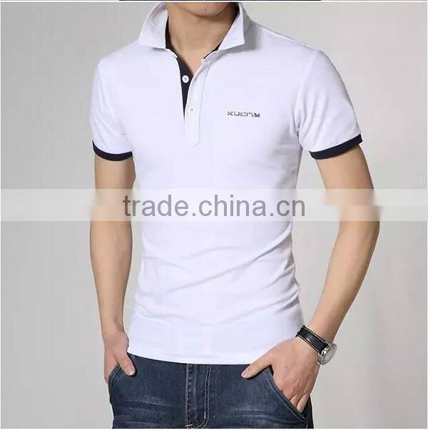 High quality short sleeve 100% cotton rib cuff custom polo shirt design wholesale
