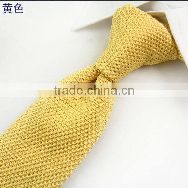HD4-T63 Solid Men's new fashion knitted narrow tie