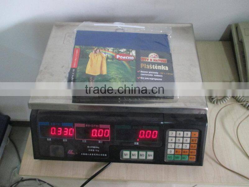 PVC PONCHO WITH REFLECTIVE TAPE ON SHOULDER