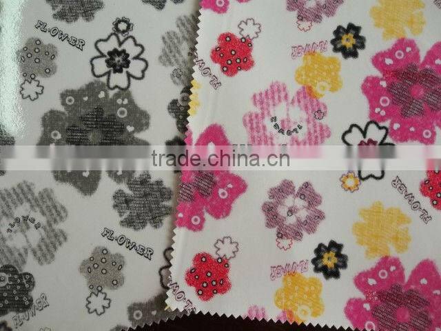 PVC Synthetic Leather, pvc leather with flower print design for bag