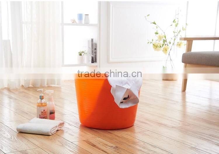Plastic Laundry Basket with handle dirty clothes storage basket