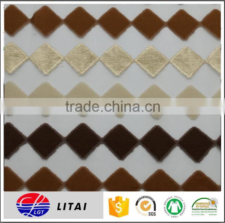 cuttting flower woven jacquard fabric
