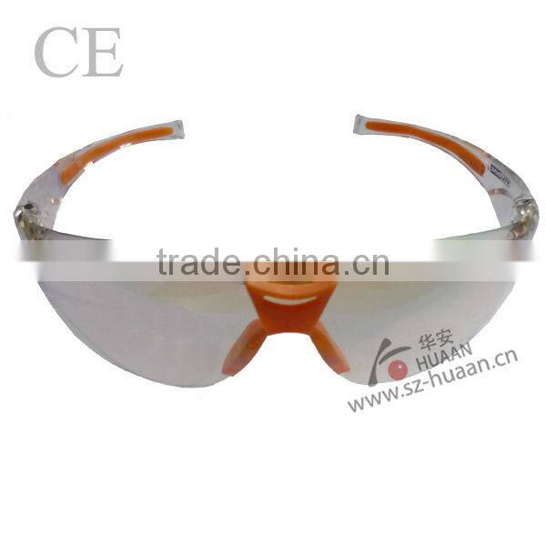 Adjustable temple anti-impact PC glasses wide side shield
