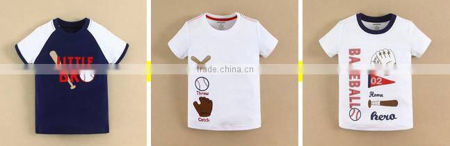Latest Summer Short Sleeve Fashon Boys Tshirt 100% Cotton