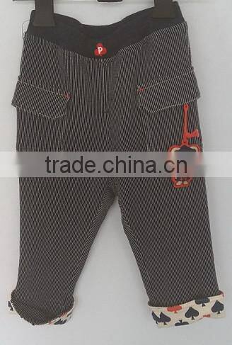 2016 Korean stlye baby boys knit embroidered colorful pants for Autumn