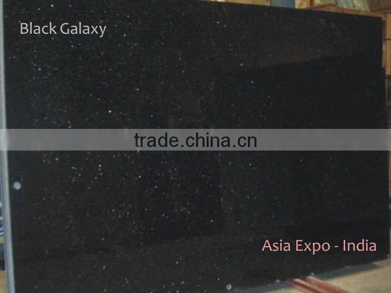 Indian Black Galaxy Granite Slabs