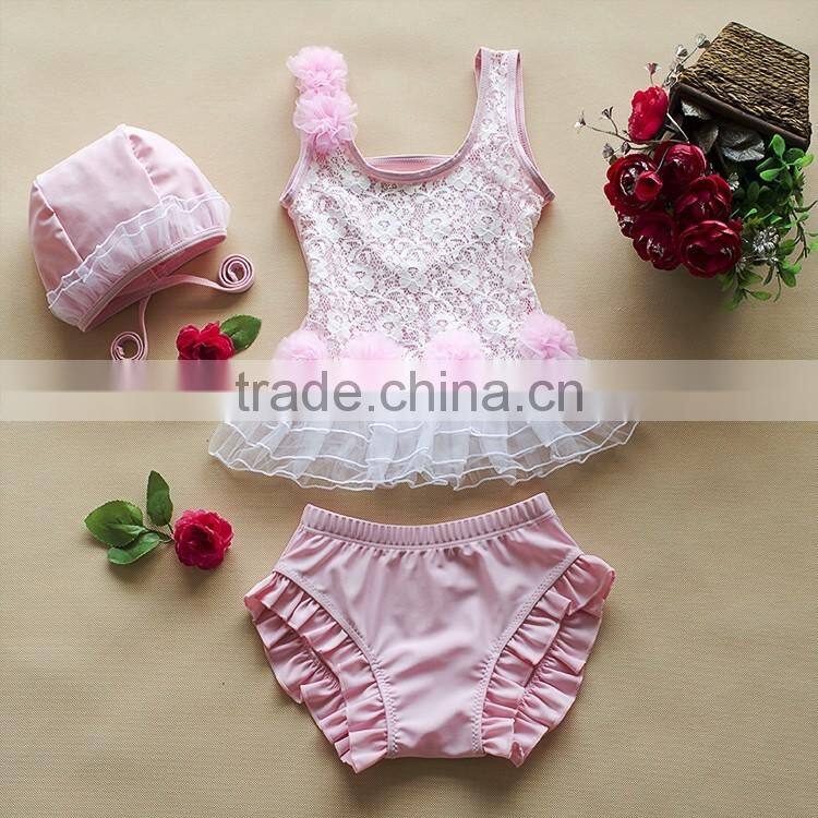 Fashion three piece swimming wear girl bathing suit for summer bikini girl swimming suit girl bath dresses