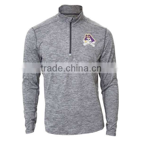 Lightweight performance fast dry polyester spandex quarter zip pullover custom for women with OEM logo