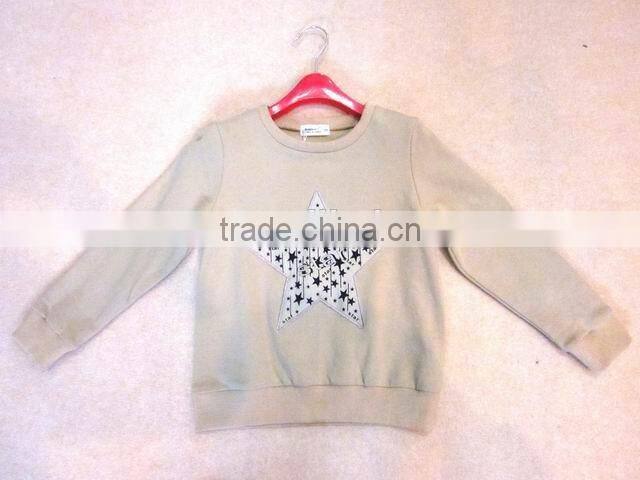 star embroidery children cotton sweatshirt