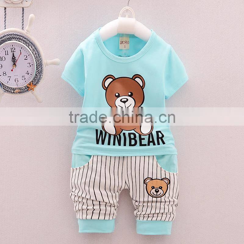 Good quality 2017 New product China wholesale children wear fashion child boy clothes lovely baby clothes