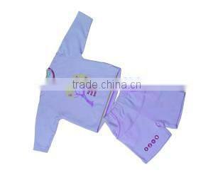 Summer pink round collar long sleeve baby suits